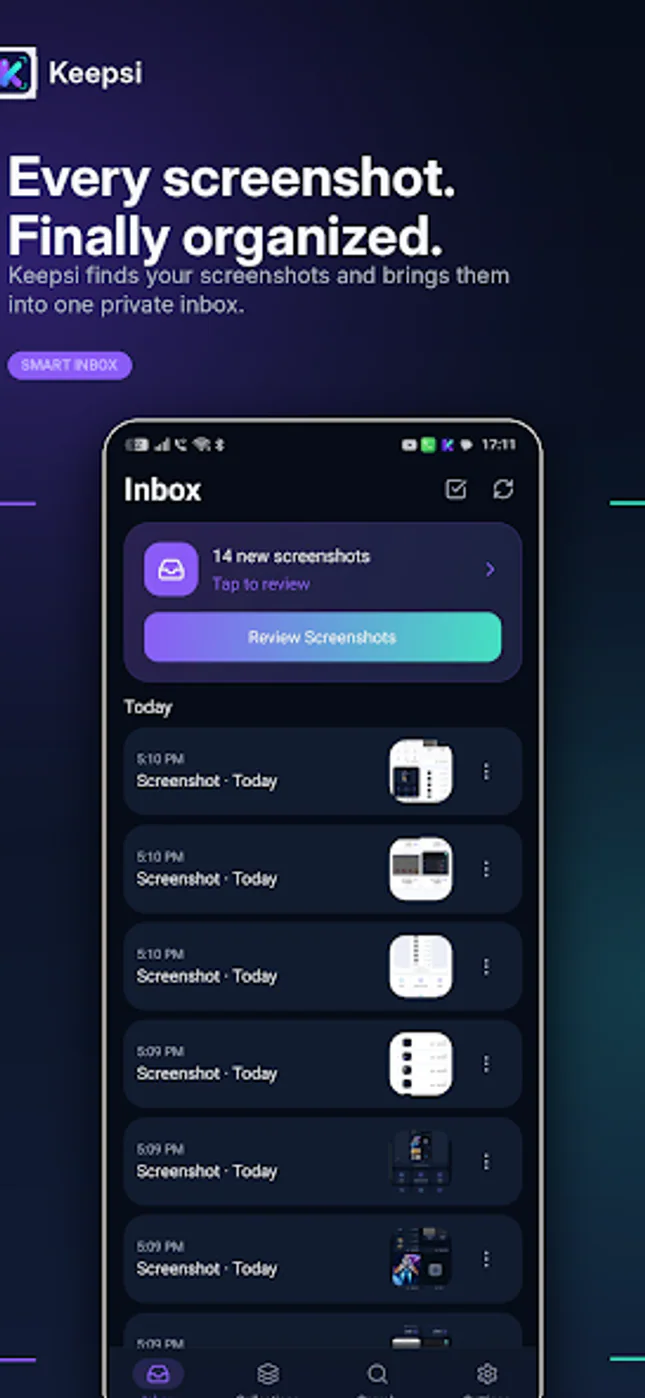 Keepsi app screen