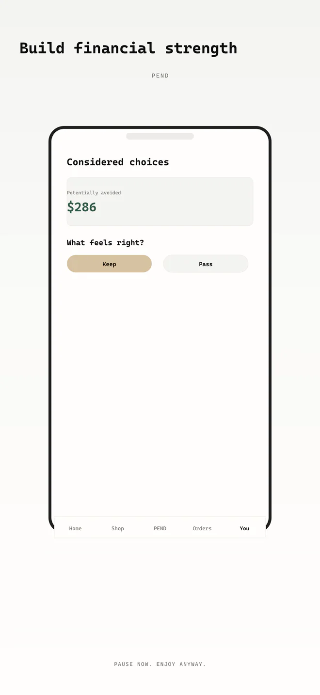 PEND screen 3